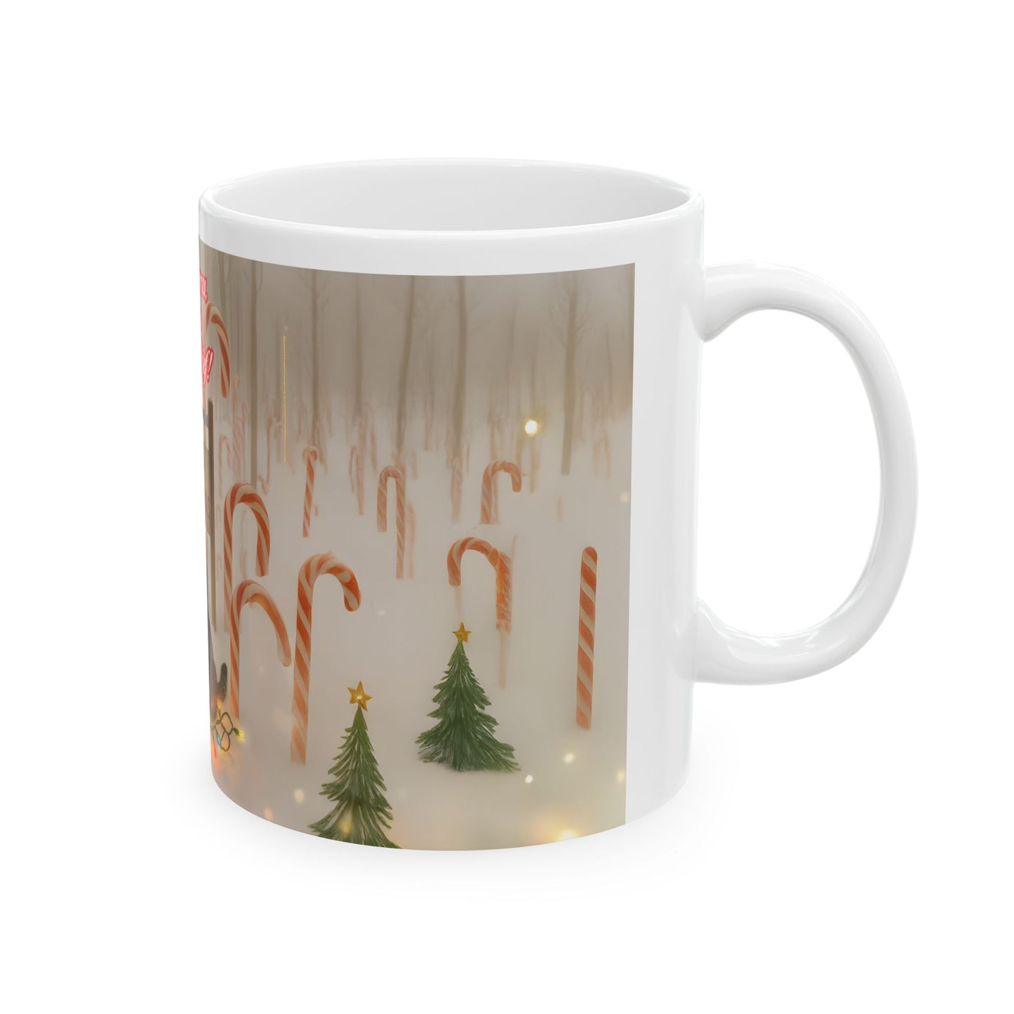 Christmas Cat Ceramic Mug - Fun Holiday Gift, Cute Coffee Cup, Pet Lover's Drinkware, Festive Tea Mug, Merry Christmas Gift