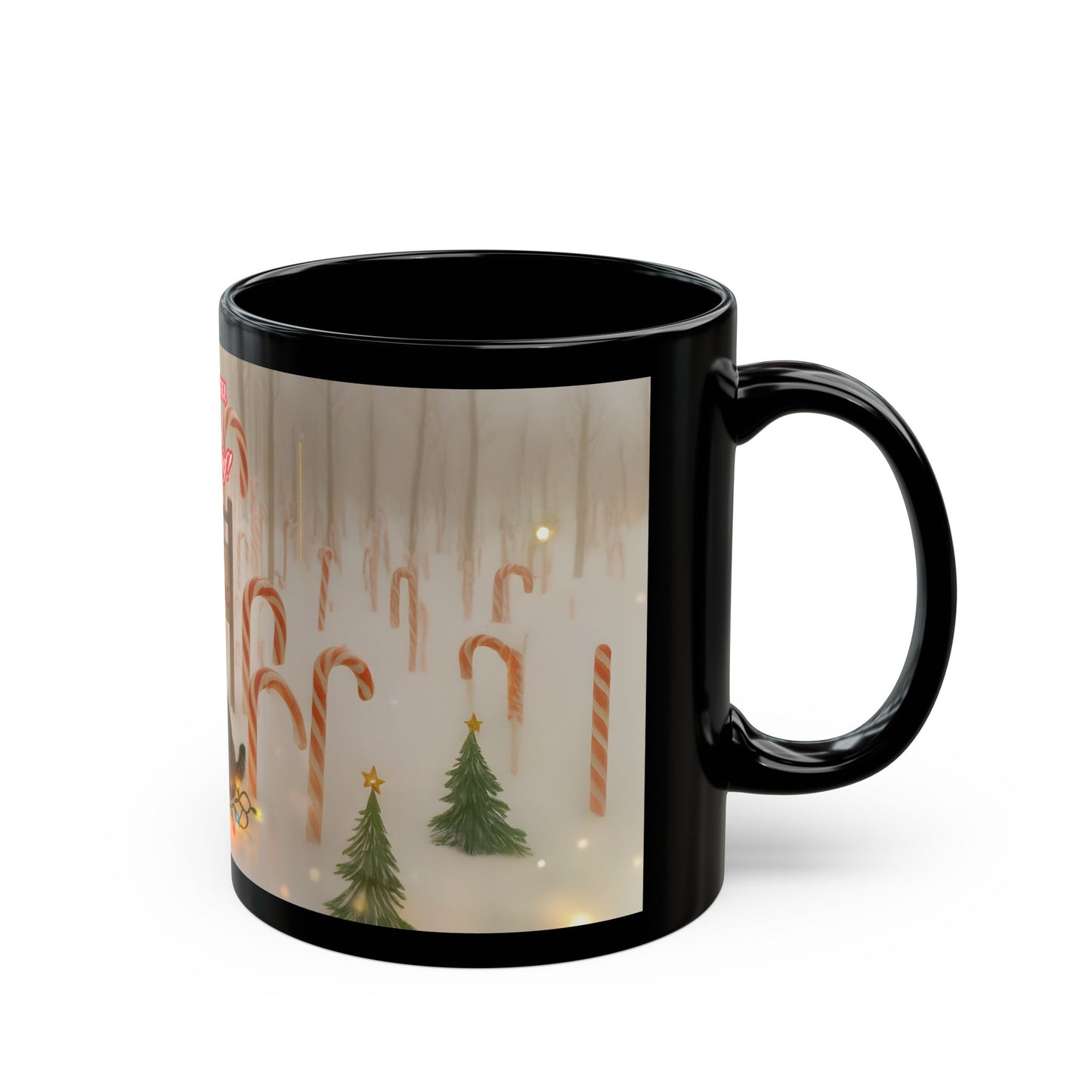 Mug Black Christmas Kitty (11oz, 15oz)