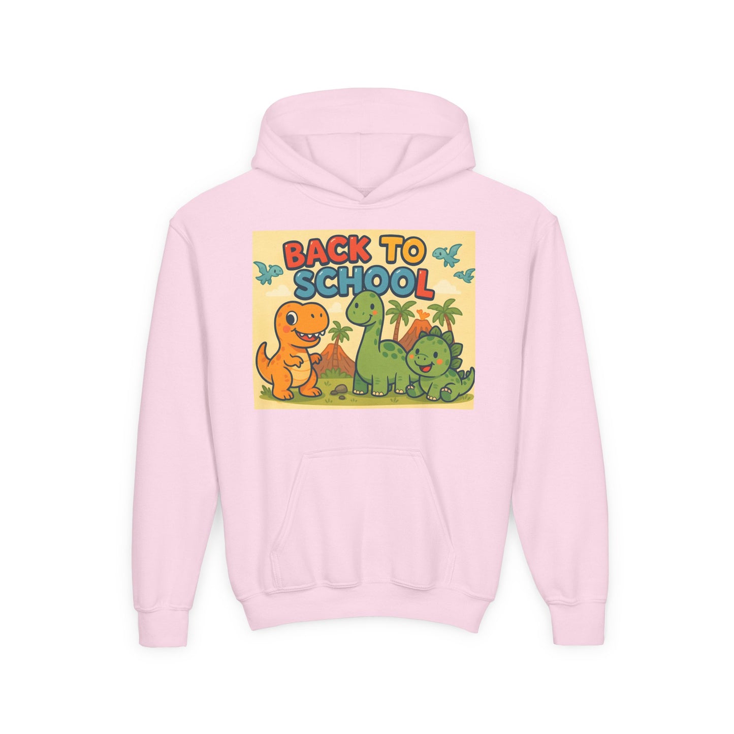 Dinosaur Back to School Hoodie for Kids, Youth Sweatshirt, Fun School Outfit, Gifts for Boys and Girls, Cute Dino Apparel