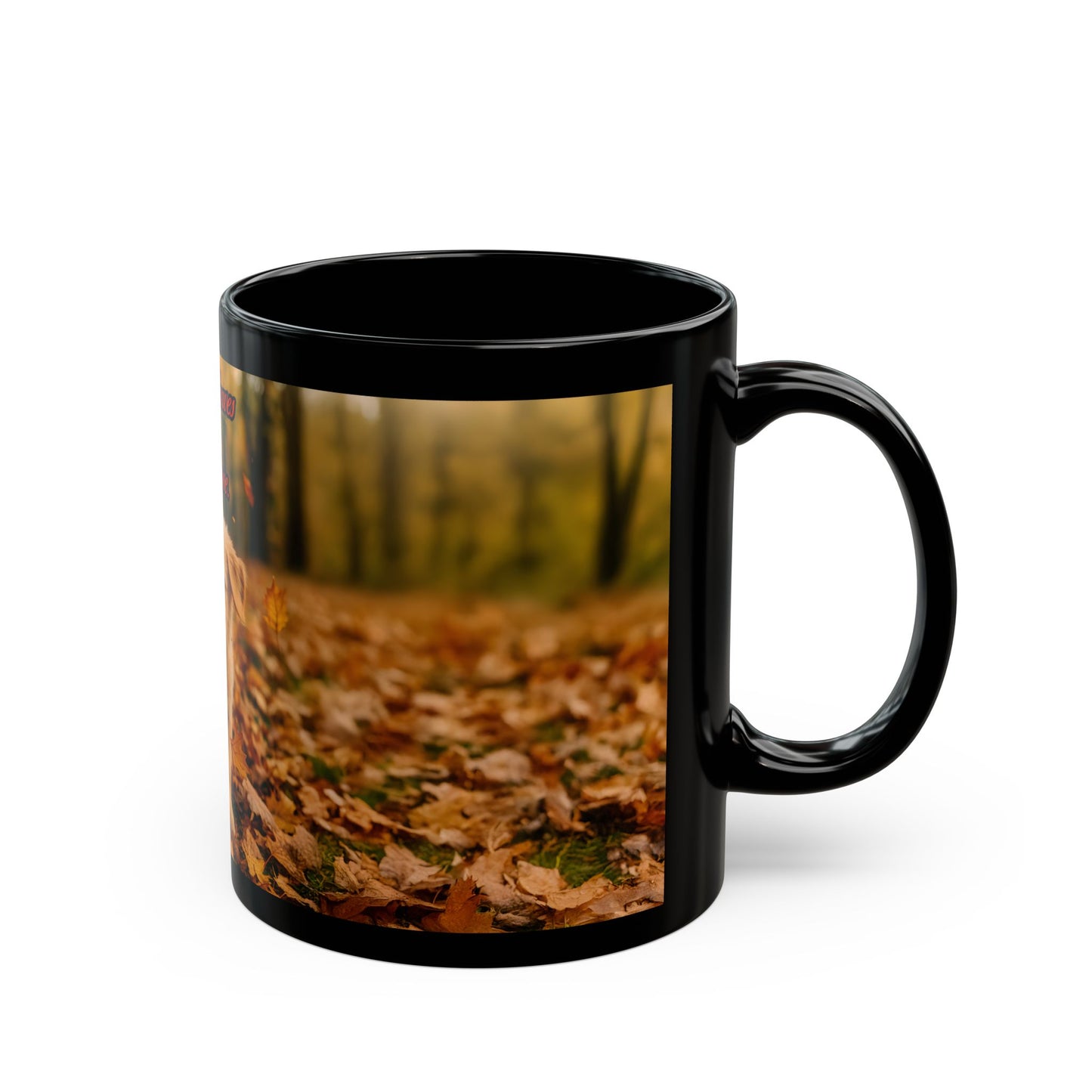 Golden Leaves & Puppy Love Mug - Perfect Fall Gift for Dog Lovers, Coffee Lovers, Pet Owners, Seasonal Decor, Animal Lovers
