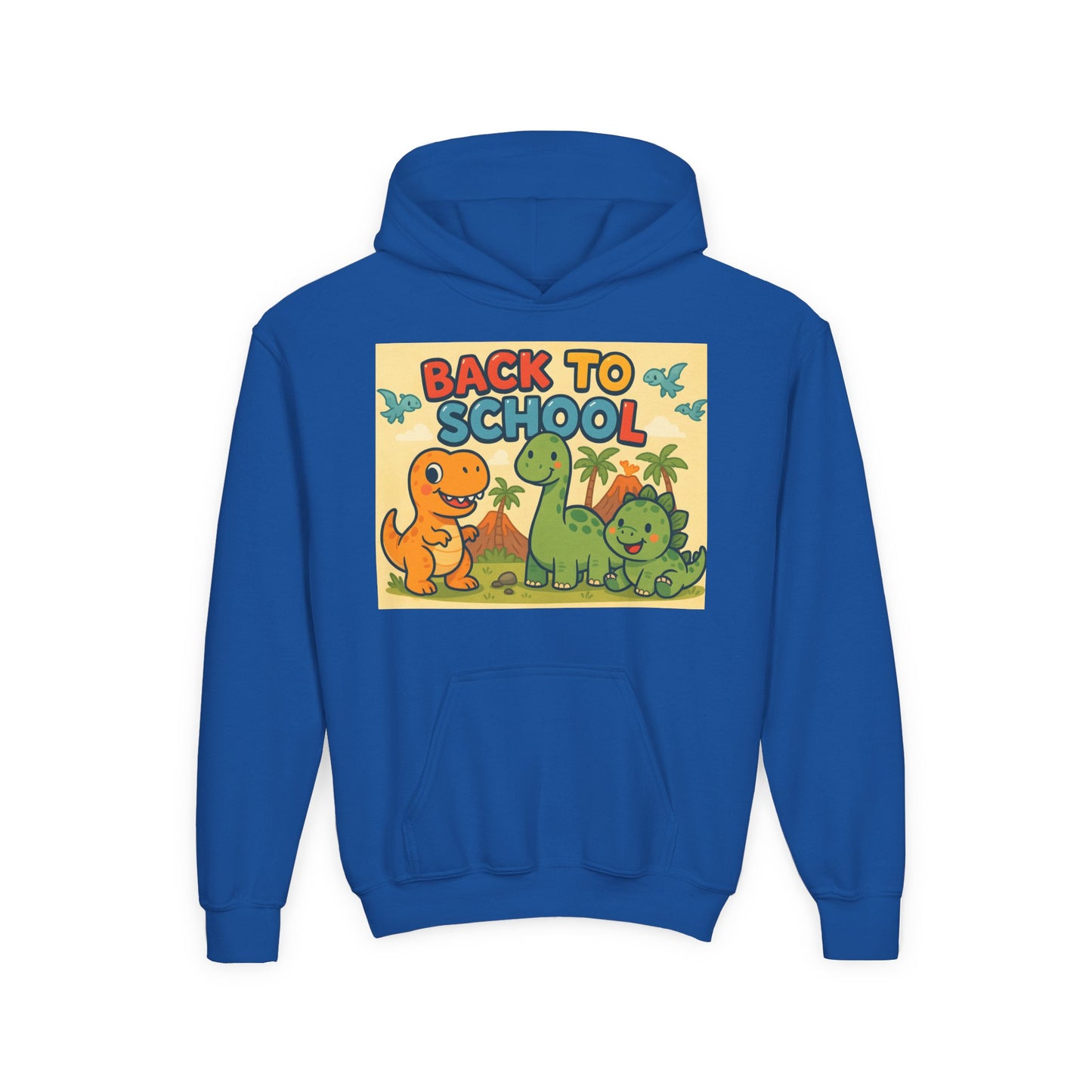Dinosaur Back to School Hoodie for Kids, Youth Sweatshirt, Fun School Outfit, Gifts for Boys and Girls, Cute Dino Apparel