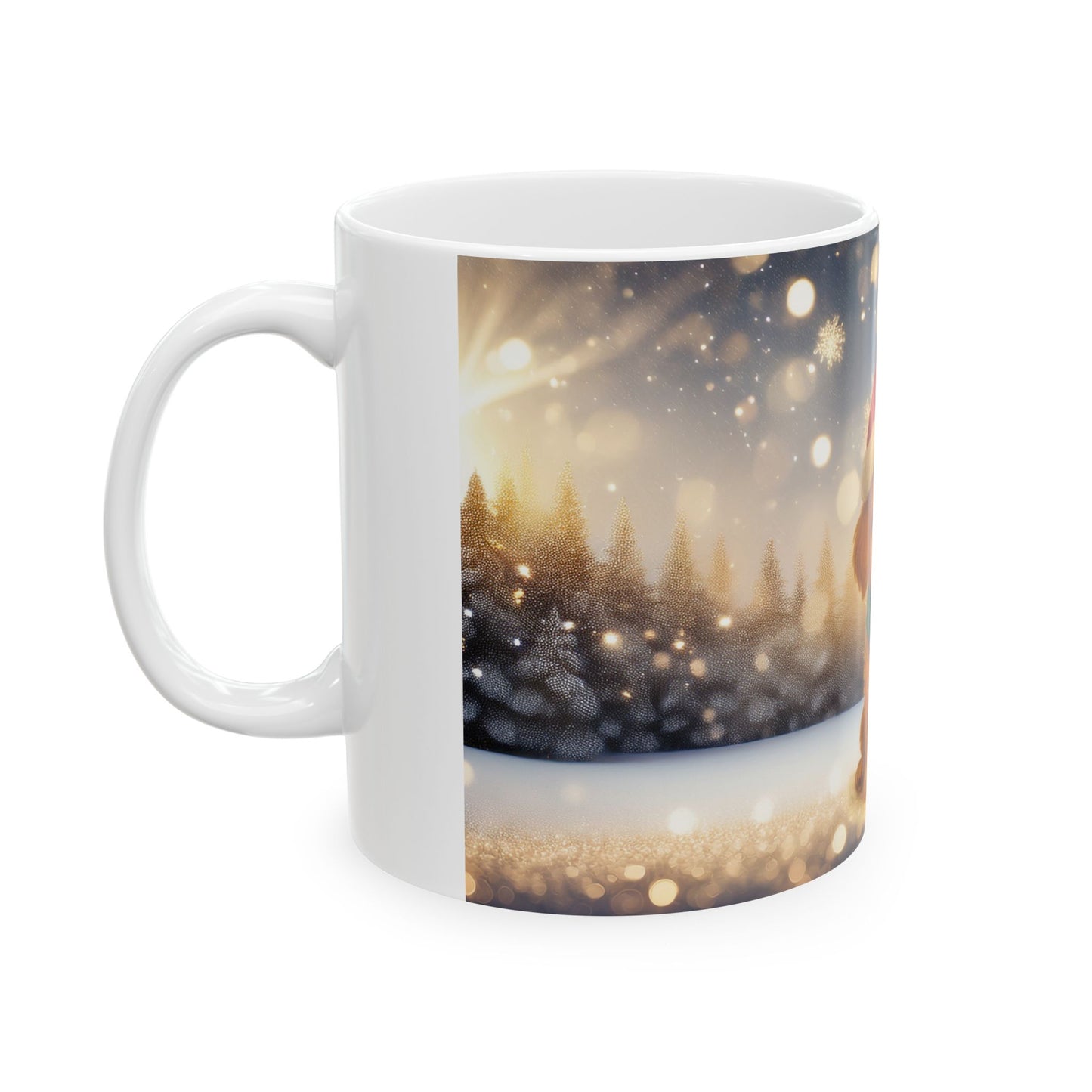 Christmas Puppy Mug - Perfect Holiday Gift for Dog Lovers, Cute Ceramic Coffee Cup for Winter Celebrations, Xmas Decoration