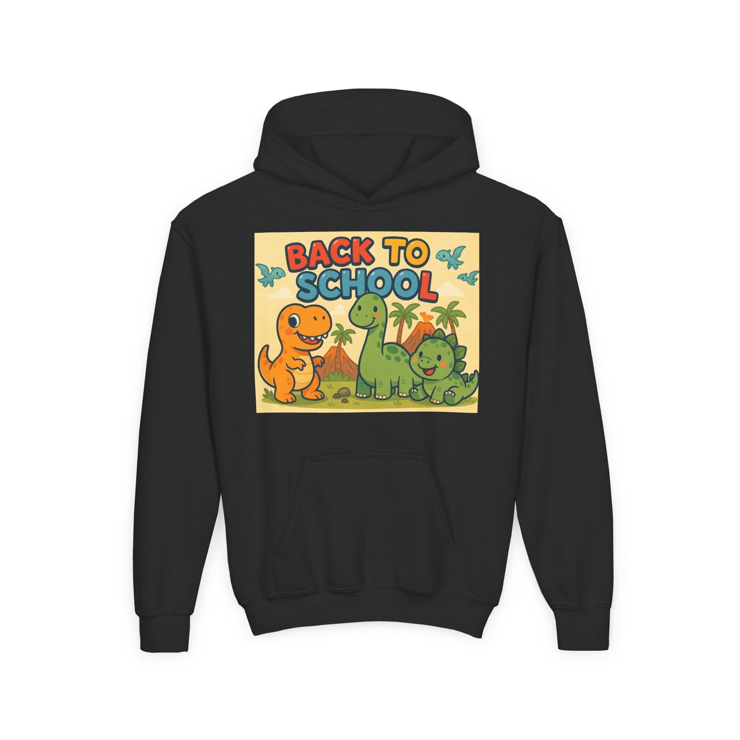 Dinosaur Back to School Hoodie for Kids, Youth Sweatshirt, Fun School Outfit, Gifts for Boys and Girls, Cute Dino Apparel