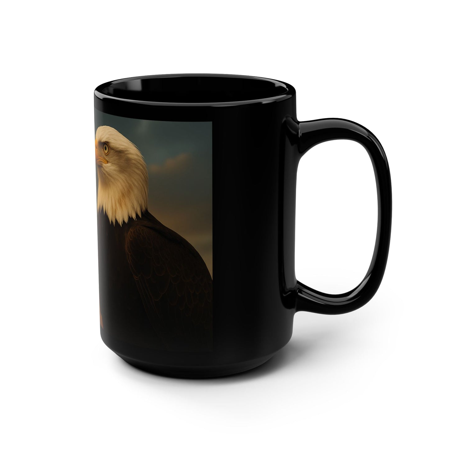 Inspirational Black Mug with Eagle Design, Perfect Gift for Nature Lovers, Coffee or Tea Mug, Motivational Quote Mug, Unique Home Decor