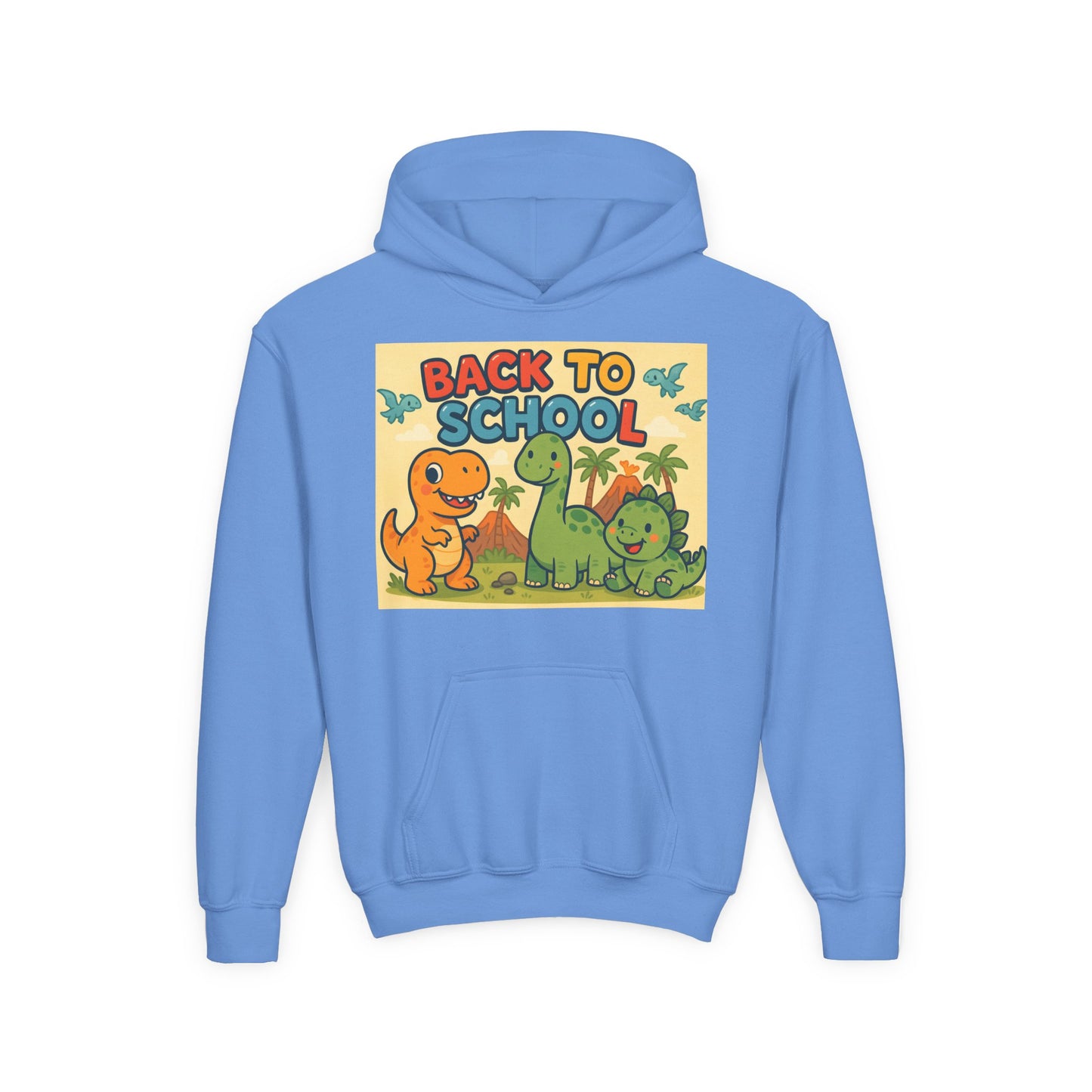 Dinosaur Back to School Hoodie for Kids, Youth Sweatshirt, Fun School Outfit, Gifts for Boys and Girls, Cute Dino Apparel