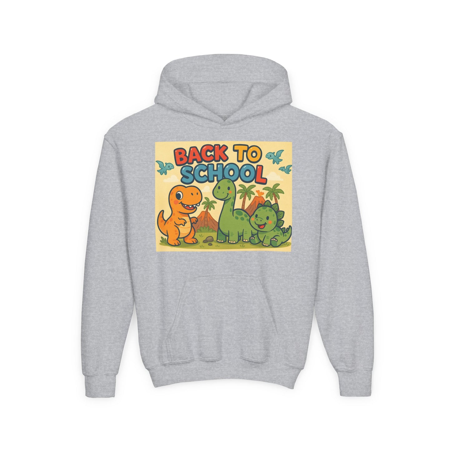 Dinosaur Back to School Hoodie for Kids, Youth Sweatshirt, Fun School Outfit, Gifts for Boys and Girls, Cute Dino Apparel