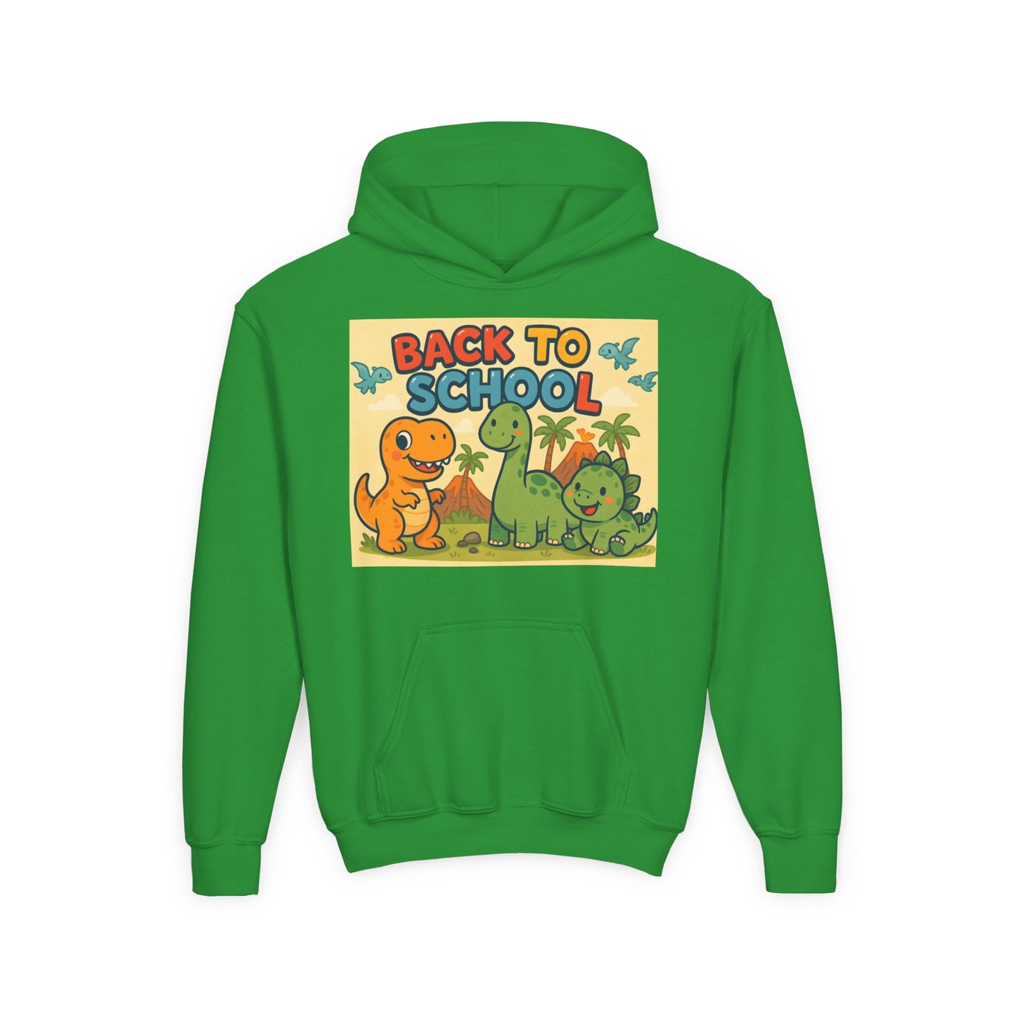 Dinosaur Back to School Hoodie for Kids, Youth Sweatshirt, Fun School Outfit, Gifts for Boys and Girls, Cute Dino Apparel