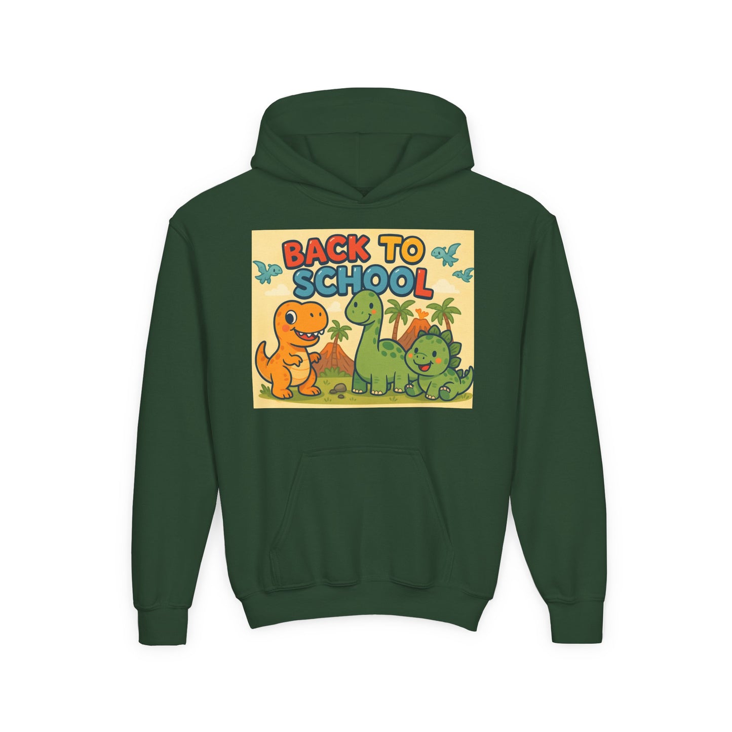 Dinosaur Back to School Hoodie for Kids, Youth Sweatshirt, Fun School Outfit, Gifts for Boys and Girls, Cute Dino Apparel