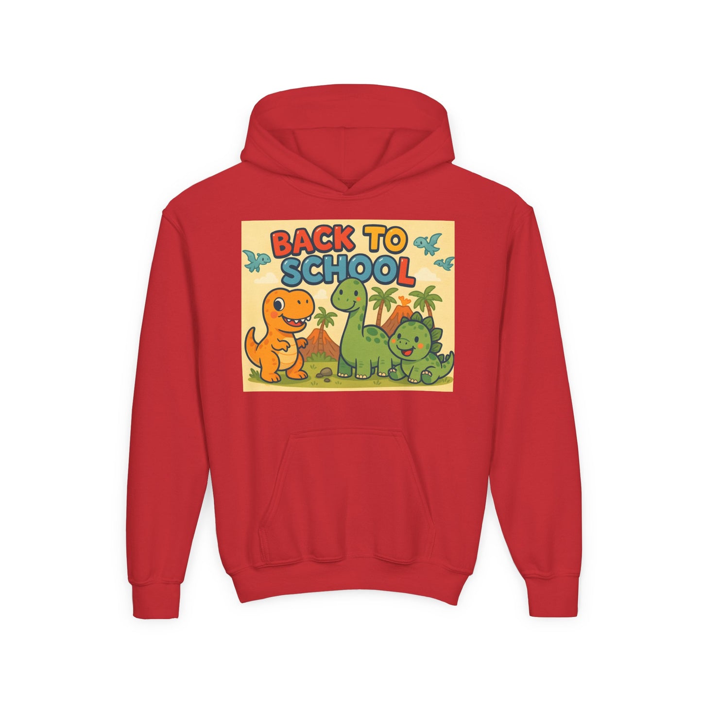 Dinosaur Back to School Hoodie for Kids, Youth Sweatshirt, Fun School Outfit, Gifts for Boys and Girls, Cute Dino Apparel