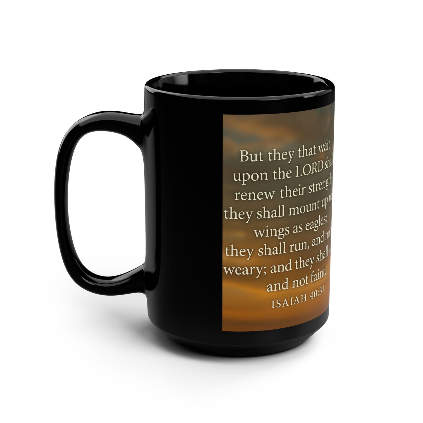 Inspirational Black Mug with Eagle Design, Perfect Gift for Nature Lovers, Coffee or Tea Mug, Motivational Quote Mug, Unique Home Decor