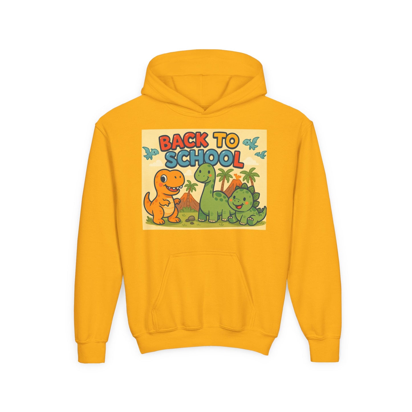 Dinosaur Back to School Hoodie for Kids, Youth Sweatshirt, Fun School Outfit, Gifts for Boys and Girls, Cute Dino Apparel