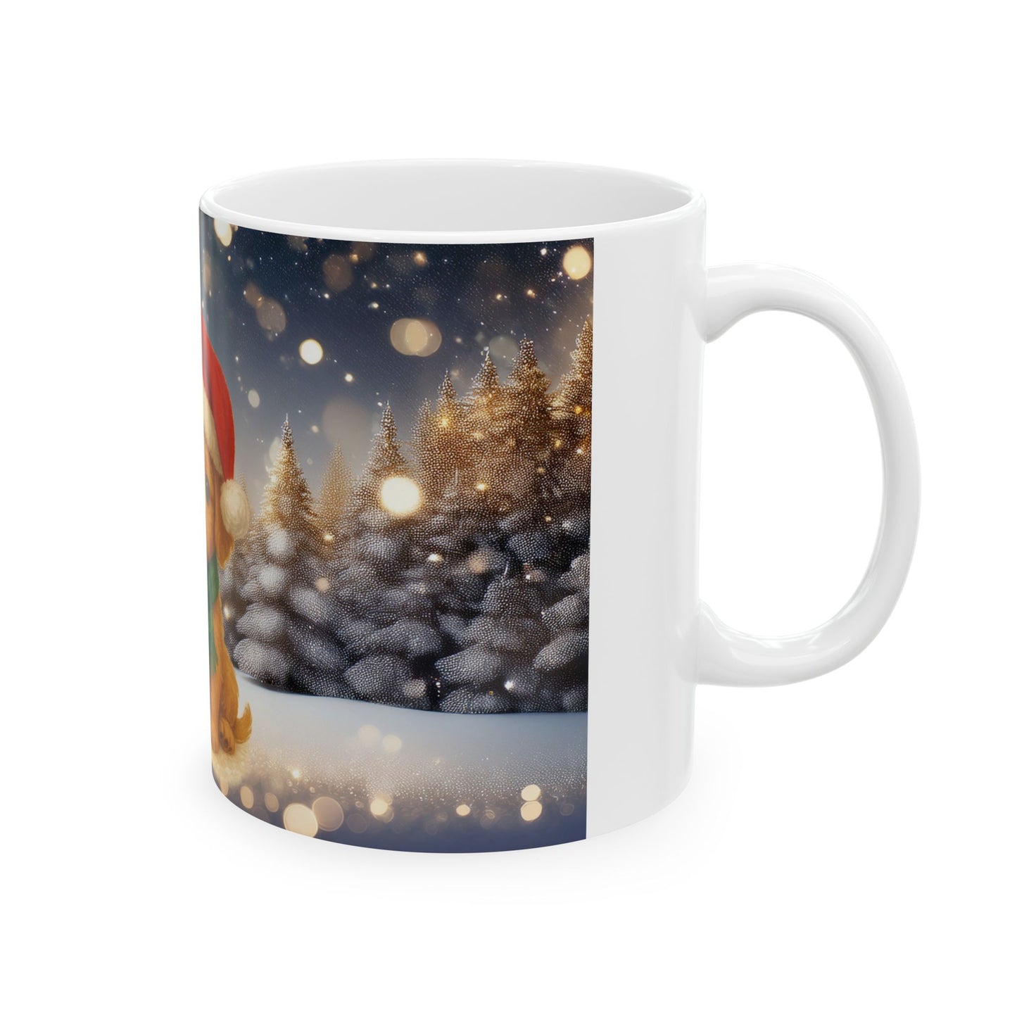 Christmas Puppy Mug - Perfect Holiday Gift for Dog Lovers, Cute Ceramic Coffee Cup for Winter Celebrations, Xmas Decoration