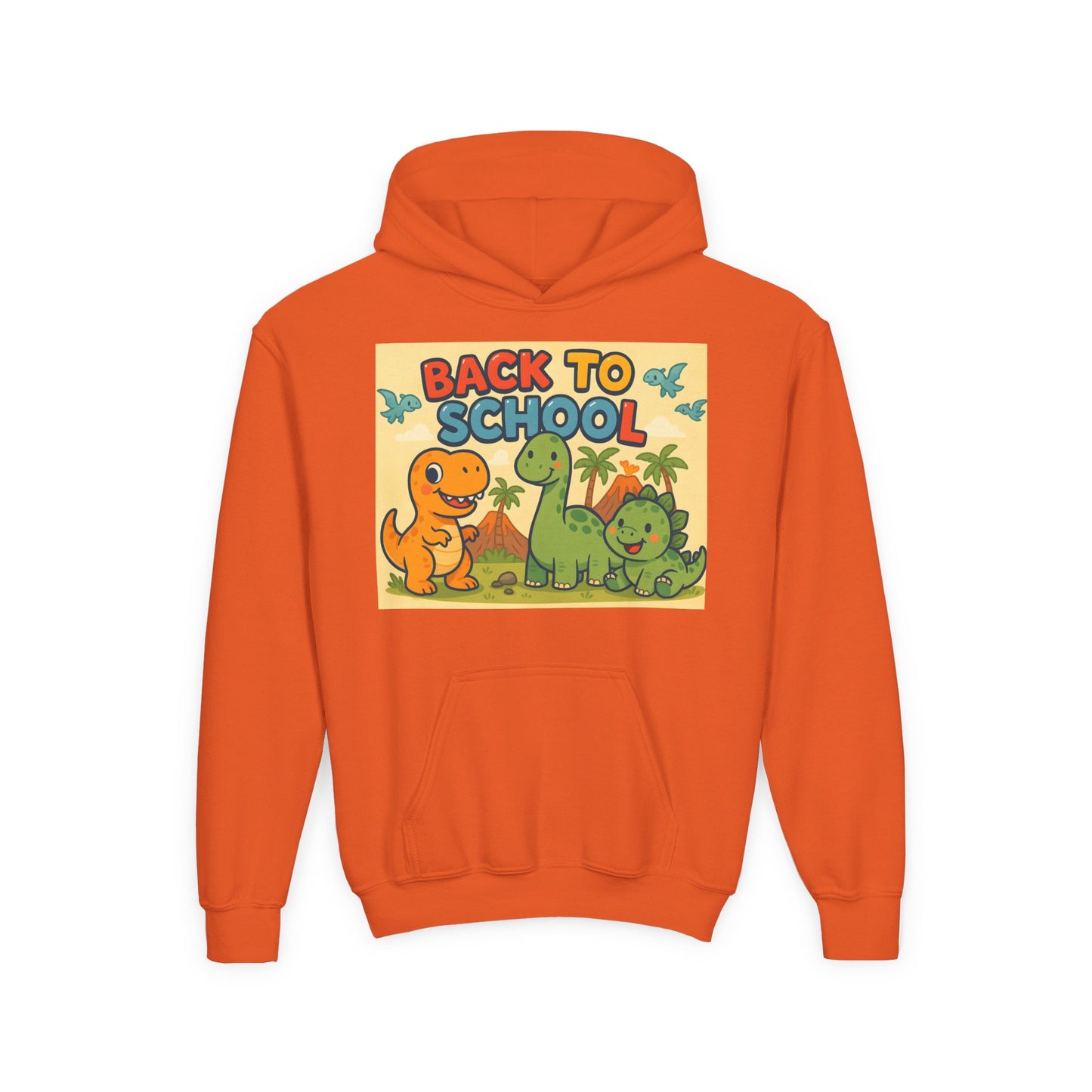 Dinosaur Back to School Hoodie for Kids, Youth Sweatshirt, Fun School Outfit, Gifts for Boys and Girls, Cute Dino Apparel