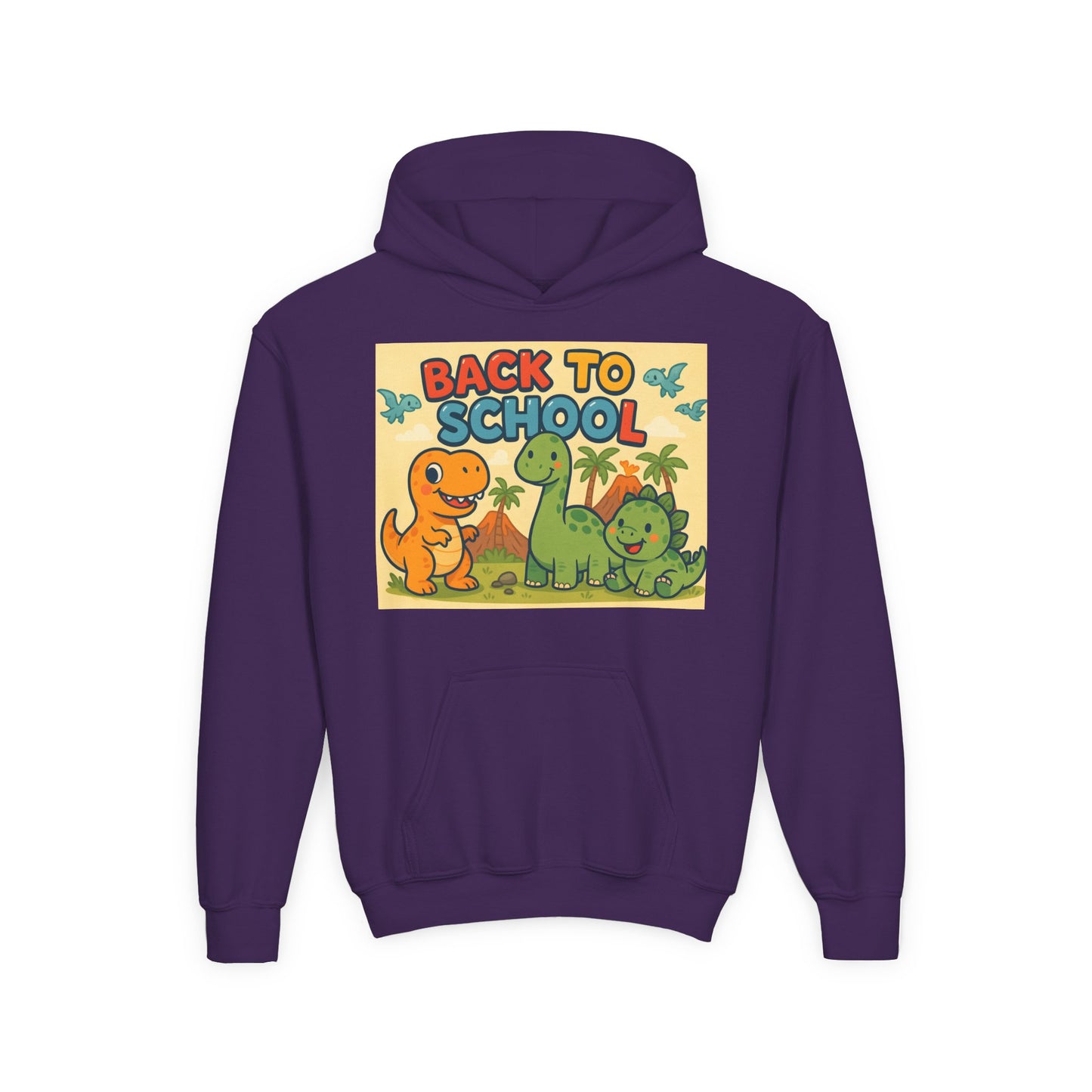 Dinosaur Back to School Hoodie for Kids, Youth Sweatshirt, Fun School Outfit, Gifts for Boys and Girls, Cute Dino Apparel